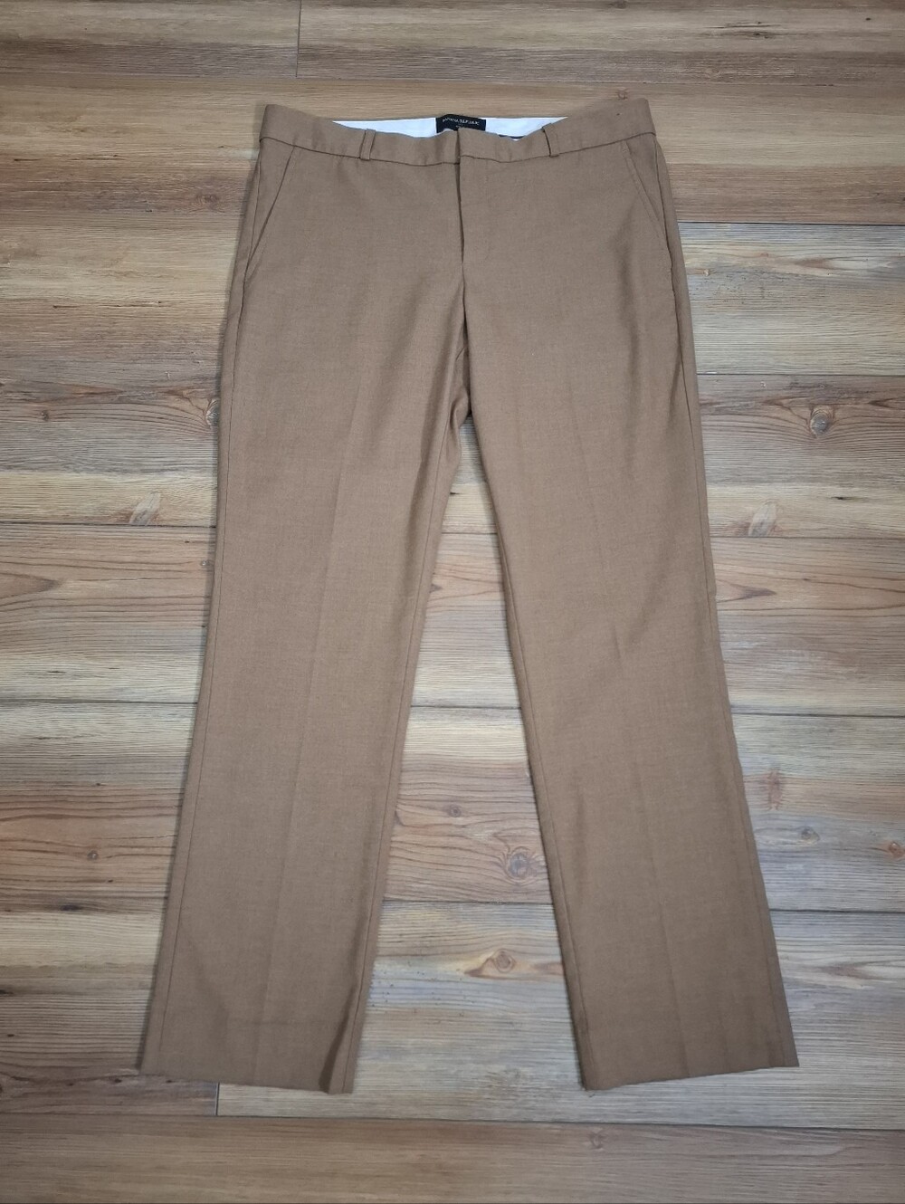 Banana Republic Reegan Dress Pants Women's 10 Camel Brown Tailored